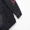 Abrigo de talla grande para hombre, chaqueta informal con estampado de letras y bordado, chaqueta vaquera holgada, resistente al viento y protector solar, Unisex s11u17