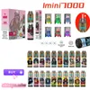 オリジナルのImini 7000パフ7K使い捨てベイプペンパフ7000電子タバコ15mlポッドメッシュコイル6 RGB充電式0％2％3％5％デバイスベーパー蒸気