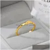 Anelli Irregar placcati oro per le donne Anello aperto regolabile in acciaio inossidabile Tendenza fidanzamento Matrimonio Anelli Jewerly Dhgarden Ot30Z