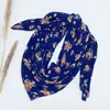 Scarves Muslim Crinkled Square Headscarf High-Quality Soft Material Floral Hijab Easy to Style Comfortable to Wear Square Shawl 231012