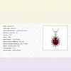 Jewelrypalace Kate Princess 2.5CT Natural Garnet Halo Pendant Pure äkta 925 Sterling Sliver Smycken för kvinnor Fashion S181013083836741