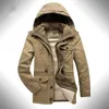 Men's Down Parkas Mens Winter Military Jackets Casual Thicken Fleece Lined Jacket Parka Men Hooded Warm Outdoor Cargo Outwear Windbreaker Coat 231011