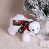 Suprimentos de brinquedos de Natal Peça Decorações de árvores de Natal Boneca de urso branco bonito Decoração de ano novo Enfeites de presente de Natal Decorações de Natal para casa R231012