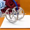 Gold 5 Cm Large HOOP Fashion Exquisite Designer Earrings for Women Classic Jewelry with Original Box