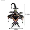 Other Event Party Supplies Halloween Witch Tabletop Server with Harlequin Tablecloth Cupcake Display Stand Home Decoration Resin Statue Tray Funny Party T231012