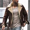 Vestes pour hommes Veste d'hiver Hommes Imitation Cuir Biker Moto Zipper Manteau à manches longues Top Streetwear 231012