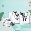 Gift Wrap Creative Design Large Black Border White Kraft Paper Bag With Handle Wedding Party Favor Bowknot Lx01480 Drop Delivery Hom Dhcls