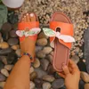 Sandals Summer Women Boho Style Shoes For Flat Beach 2023 Flowers Flip Flops Chaussures Femme Scarves