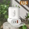 40W Çift PD USB C Duvar Şarj Cihazı 3ports QC3.0 Tip C 3A Hızlı Şarj Şarj Cihazları Güç Adaptörü ABD AB İNGİÇ FUKULARI Xiaomi LG iPhone Samsung S20 S22 Utral Nokia