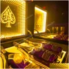 Outros produtos de barra Gold Armand de Brignac Champagne Glorifier Display LED Ace of Spade Vip Garrafa Apresentador Festa Recarregável Cor F Dhy3E