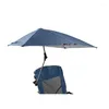 Cadeira de praia para móveis de acampamento com guarda-chuva ajustável UPF 50 azul/cinza ao ar livre