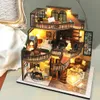 인형 집 액세서리 DIY 인형 미니 하우스 키트 빌라 빌라 건물 세트 생일 선물 장난감 집 창조실 침실 장식 가구 231012
