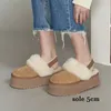 Austrália tasman plataforma tazz chinelos designer sapatos mulheres mini botas de neve ugge inverno tornozelo macio confortável pele de carneiro manter quente casa ao ar livre chinelos de pelúcia