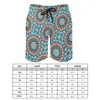 Herr shorts funky mandala brädet bohemia design casual strand korta byxor manlig grafisk sport bekväm badstammar födelsedagspresent