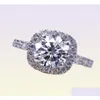 Solitaire Ring Solitaire Ring 100 Lab Engagement 13 Round Brilliant Diamond Square Halo Dream Wedding Band With Box 2211039282299 Jewe Dh01P