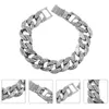 Necklace Earrings Set Diamond Chain Men Women Gold Charm Bracelet Hip Alloy Stylish Male Jewelry