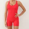 Conjuntos activos Mono sexy con tirantes y espalda descubierta para mujer, mono de entrenamiento con almohadilla para gimnasio, mameluco ajustado, ropa deportiva, conjunto de Yoga de una pieza para Fitness, verano