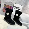 Botas de desenhista Snowdrop Mulheres laureate plataforma deserto bota de couro bota de neve inverno quente pele de carneiro marrom sapato preto pelúcia pele tornozelo bota com caixa