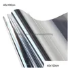 Window Stickers Window Stickers Adhesive 1M Glass Film Sticker Privacy Reflective Sier Anti-Uv Sun Heat Resistance Est Home Garden Hom Dhnyq