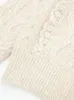 Women's Sweaters Women Sweet Layered Lace Ruffle Round Neck Knitted Pullover Sweater Long Sleeve Faux Pearl Beading Loose Jumper