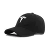 Bollmössor modebrev broderade för Tesla baseball mössor män kvinnor snapback hatt justerbar solskydd utomhus sport fiske golf yq231012