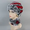 Chapeaux et foulards Ensembles de chapeaux et écharpes en vraie fourrure d'hiver pour femmes, bon tricot élastique, écharpe en vraie fourrure de lapin Rex, chapeau pour dames, écharpes en fourrure 100% naturelle, casquettes 231012