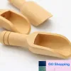 Wholesale Mini Wooden Scoops Bath Salt Spoon Candy Flour Spoon Scoops Kitchen Utensils Bath Shower SPA Tool Laundry Detergent Powder Spoon