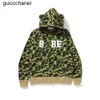 NYA 23SS Herr Designer Hoodie Full-Zip Up Apes Shark Kvinnor Colorful Camo Jacket Blue Sweatshirt Tröja Långärmad kvinnors mens hoodie