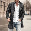 معاطف الخندق للرجال الرجال الملابس 2023 الأوروبية الأمريكية الخريف الصوف الشتاء حامل الرقبة منتصف الطول معطف غير رسمي