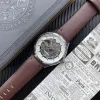 2023 Nieuwe luxe herenhorloges Automatisch mechanisch horloge met drie steken diameter Mechanisch horloge van hoge kwaliteit Europees topmerk Horloge lederen band Holle stijl
