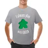 Herrtankstoppar Jag spelar alltid med Green Meeple Board Game Design T-shirt Grafik T-skjortor TEES MAN KLÄDER MENS