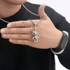 Ожерелья с подвесками, милое космическое модное мужское ожерелье из нержавеющей стали в стиле хип-хоп, легкие роскошные женские аксессуары
