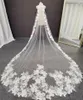 Veli da sposa GIOOMANN 3 m lungo velo da sposa in pizzo fiore cattedrale con pettine accessori applique grandi petali floreali