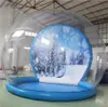 Customized bubble tent Inflatable Snow Globe Large Xmas Snow Globe Christmas Photo Booth dome house