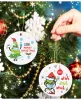 Blanks Sublimation Ceramic Ornament 3inches Ceramic Christmas Ornament Personalized Ceramic Handmade Ornaments for for Christmas Tree Decor for DIY 1012