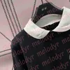 Korte stijl gebreide top Embrodiery Letter Slim Knits Herfst Winter Warm Damesgebreide truien met lange mouwen Breien T-shirts