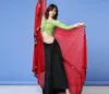 Stage Wear Woman 230cm Shinning Sequin Hand Scarf Dancewear Scarves Belly Dance Costume Malaya Shawls Veils Red Black