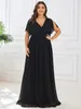 Sukienki imprezowe luksusowe wieczorne drese długie A-line głębokie dekolt V-declefle Sukni
