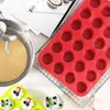 Moldes de cozimento à prova de poeira panelas de bolo antiaderente versátil silicone muffin pan bpa livre 24 bandeja de cupcake para fácil