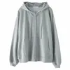 Women's Hoodies Sweatshirts Sweatshirt Hoodie Oversize Hooded Cardigan Gray Women Clothes Solid Zip Up Spring Tops Long Sleeves 231011