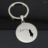 Keychains Girl Bowing Bubbles Keychain Disc Pendant Jewelry Present till grossistpris YP7422