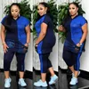 Plus Size Trainingspakken Tweedelige Set Afrika Kleding 2021 Dashiki Mode Gestreepte Letters Pak Top Broek Super Elastisch Feest Voor O347N