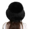 Chapeaux à larges bords Chapeaux de seau Chapeau de seau d'hiver mode féminine fausse fourrure Panama chapeaux chauds femme Vintage fausse fourrure casquette de pêcheur chapeaux pour femmes 231011