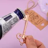 Party Favor Wedding Gifts till gäster 100st Rose Gold Key Bottle Opener med tack papperstaggar Decoration Favors