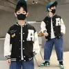 Vestes Garçons Harajuku Bomber Printemps Automne Vestes Surdimensionné Couple Baseball Unisexe Style Étudiants Uniforme Scolaire Hiphop Varsity Tenues 231012