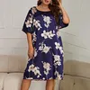 Mulheres sleepwear mulheres oversize camisa de dormir camisola lingerie cetim chemise sexy nightie full slips vestido