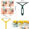 Luddrullar borstar Sile Double Sided Pet Clean Tool Shaver Sweater Cleaner Tygskrapa för klädmatta Drop Leverans Hem G DHKGQ