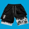 Shorts pour hommes Y2K Summer Men Streetwear Anime Taille haute surdimensionnée Respirant Gym Pantalon court Entraînement Fitness Entraînement Vêtements de piste 231012