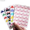 Albums Books 120 Pcs/Lot (5 Sheets) DIY Floral Print Flag Multicolor Corner Paper Stickers For Photo Albums Frame Decoration ScrapbookingL231012