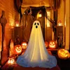2 Stück Halloween-Dekorationen für den Außenbereich, gruselige Geister-Halloween-Dekoration mit Lichterketten, batteriebetrieben, einfach zu montierende Geisterdekorationen für den Veranda-Hof